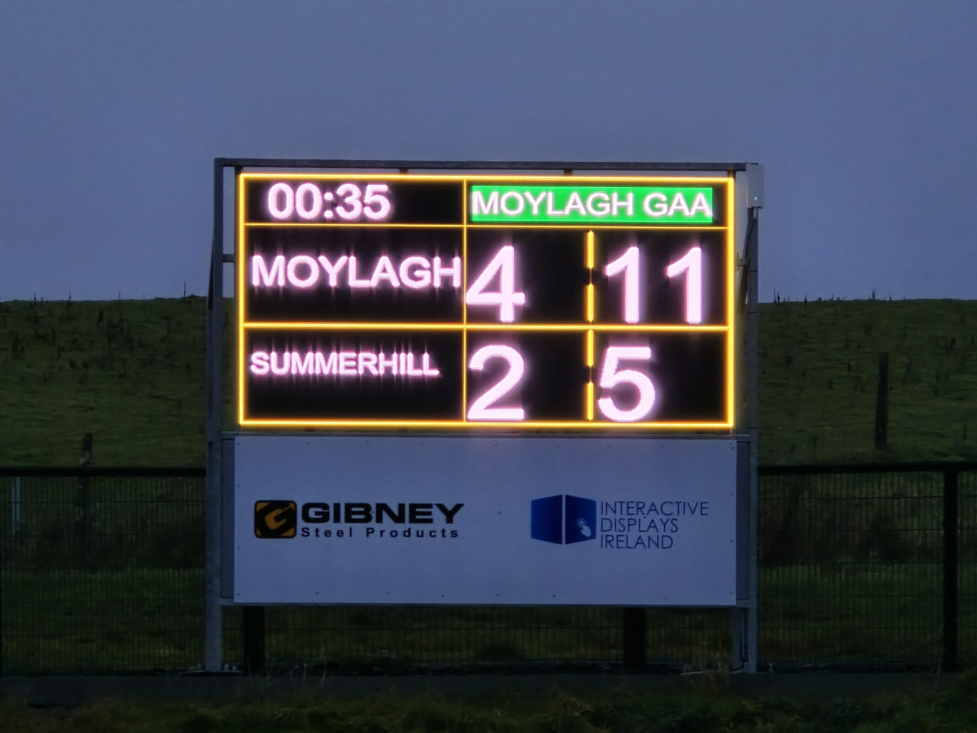 Match night · Moylagh 4-11 v Summerhill 2-5